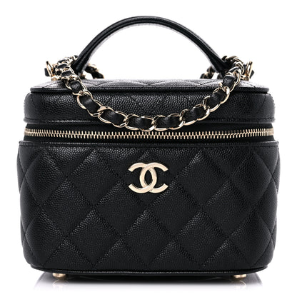Chanel Caviar Quilted Small CC Vanity Case Black 1 of 9