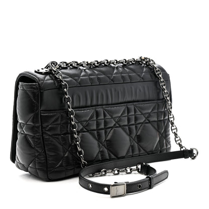 Christian Dior Calfskin Macrocannage Large Caro Bag Black 3 of 10