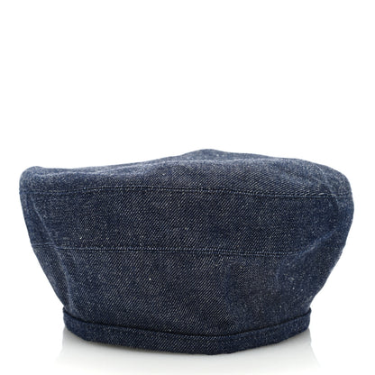 Hermes Denim Femme Saint Honore Beret 56 Indigo 3 of 8