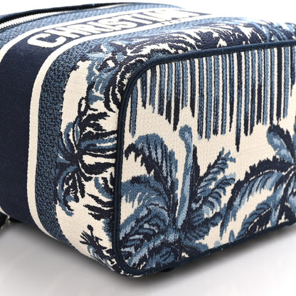 Christian Dior Canvas Embroidered Palm Tree Diortravel Vanity Case Blue Multicolor 8 of 9