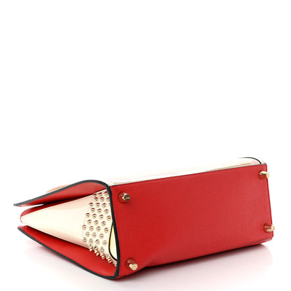 Christian Louboutin Loubi Kraft PVC Patent Calfskin Empire Medium Paloma Kraft Latte 4 of 12