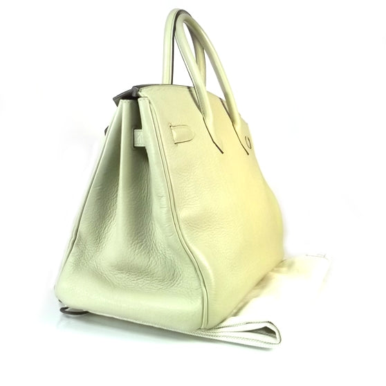 Hermes Taurillon Clemence Birkin 35 Vert Pale Green 3 of 8