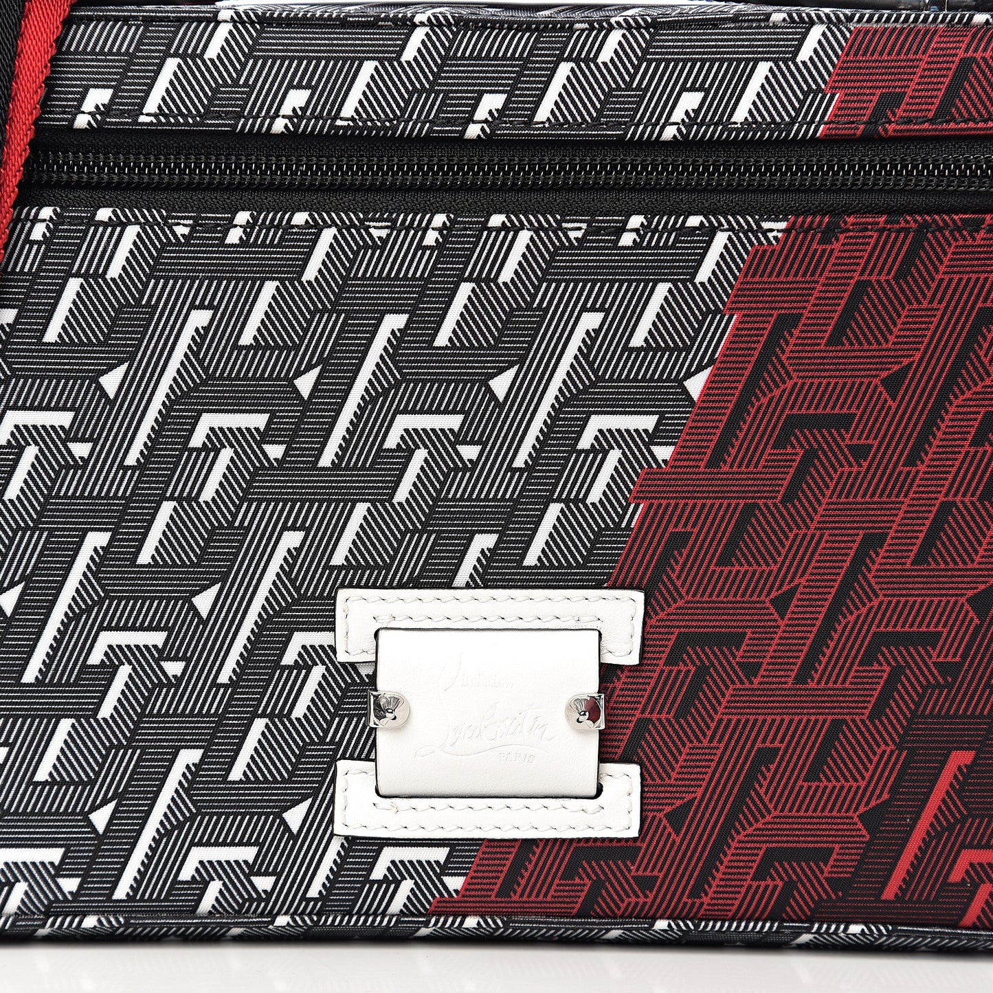 Calfskin CL Monogrammed Kypipouch Top Handle Messenger Bag Snow Black Multicolor