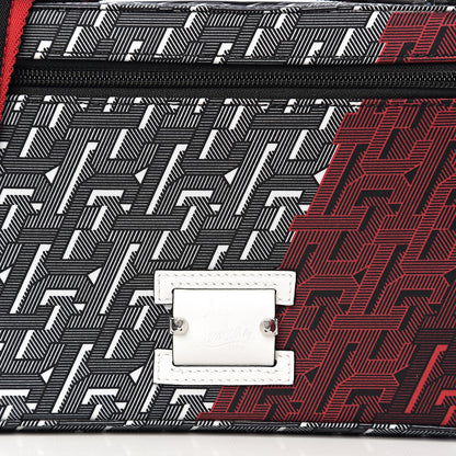 Christian Louboutin Calfskin CL Monogrammed Kypipouch Top Handle Messenger Bag Snow Black Multicolor 9 of 10