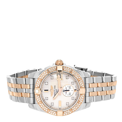 Breitling Stainless Steel 18K Rose Gold Diamond Mother of Pearl 36mm Galactic Automatic Watch C37330 2 of 5