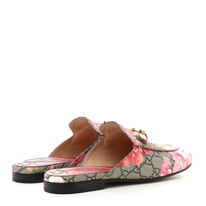 Gucci GG Supreme Monogram Blooms Womens Princetown Slippers 36 Beige Multicolor Dry Rose 4 of 9