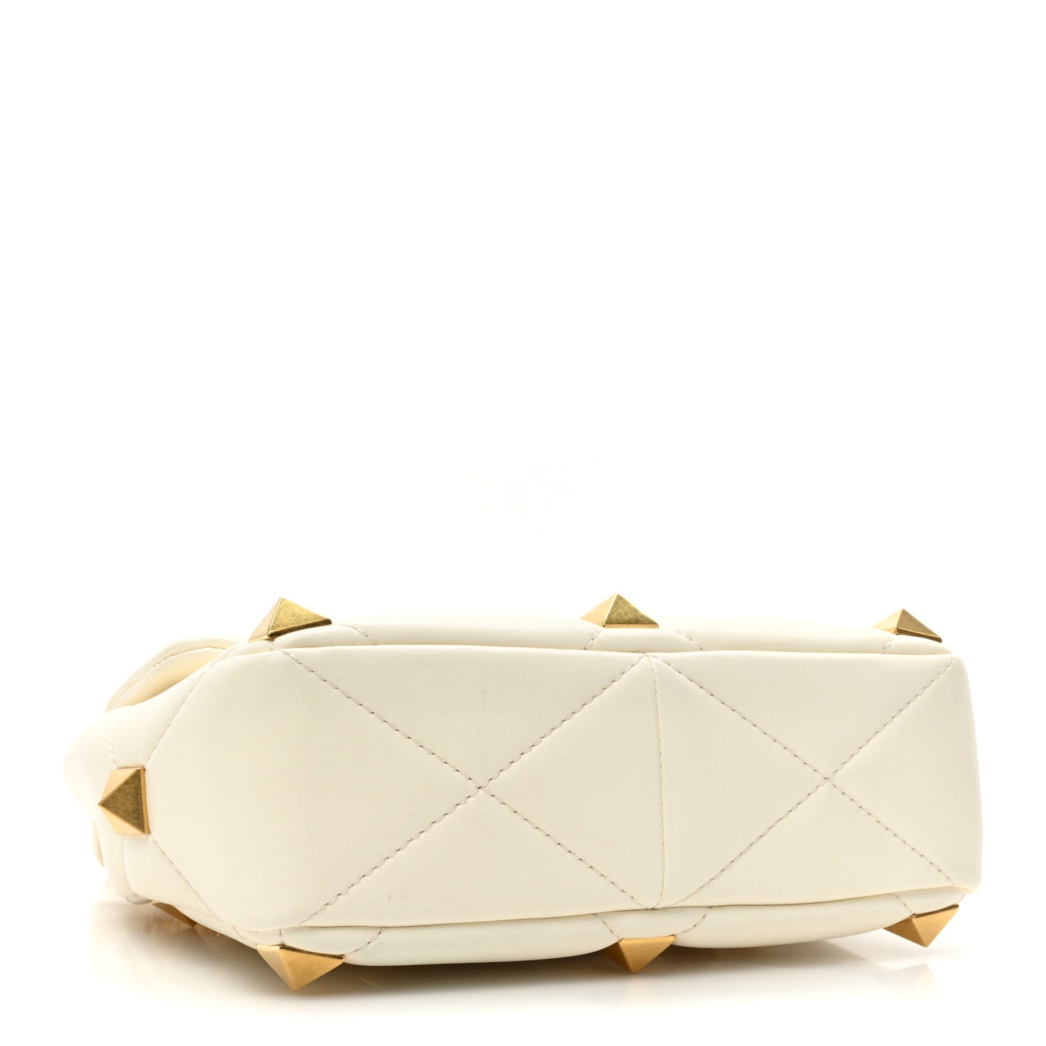 Valentino Garavani Nappa Large Roman Stud Shoulder Bag Ivory 4 of 10
