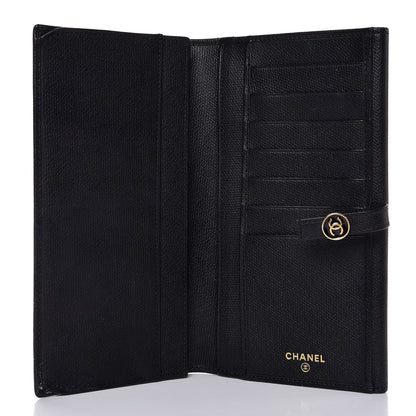 Chanel Grained Calfskin CC Button Wallet Black 5 of 11