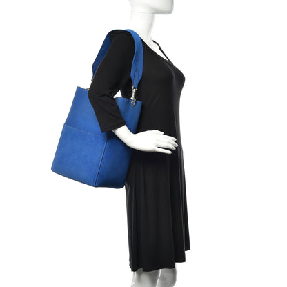 Celine Suede Sangle Bucket Bag Electric Blue 2 of 11
