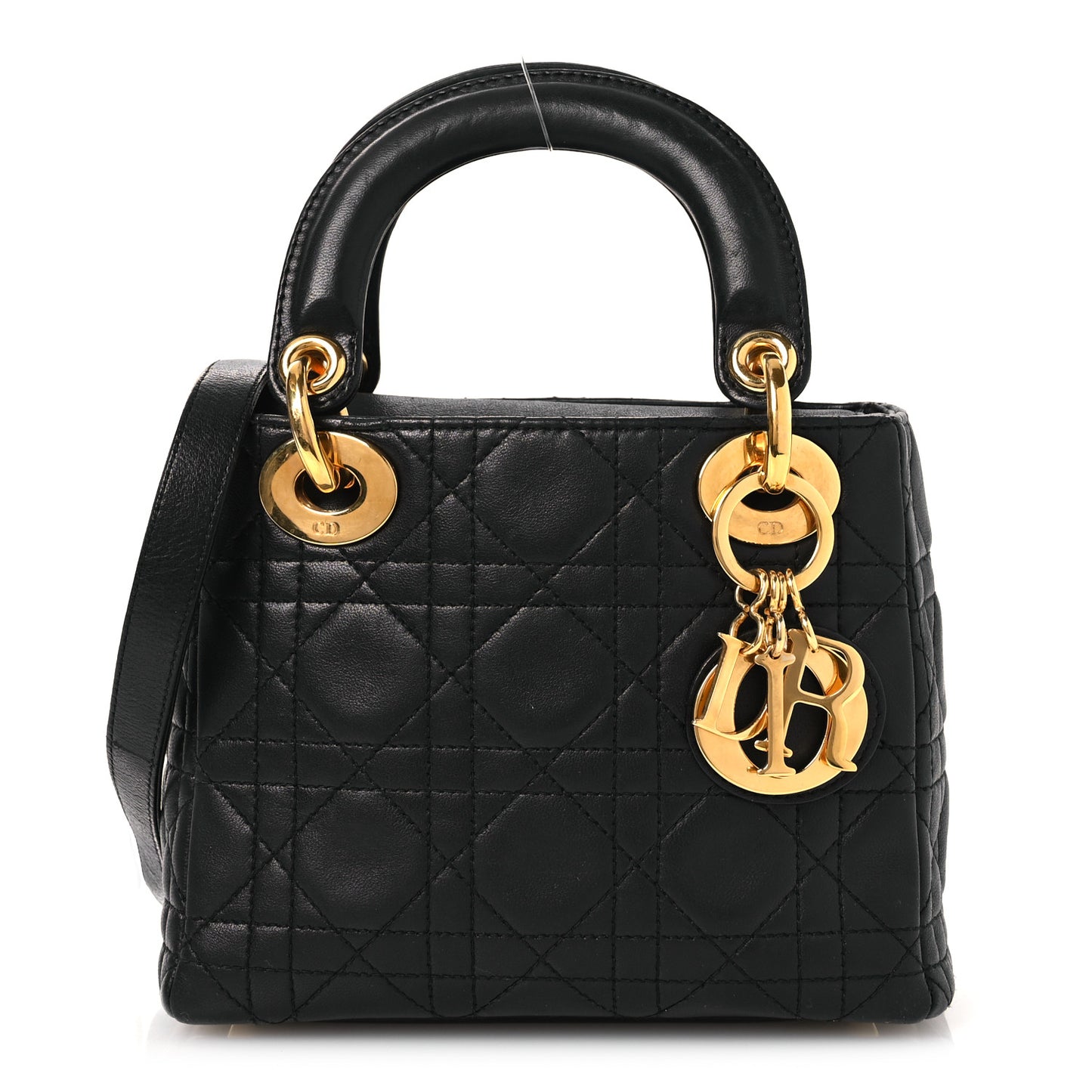 Lambskin Cannage Mini Lady Dior Black