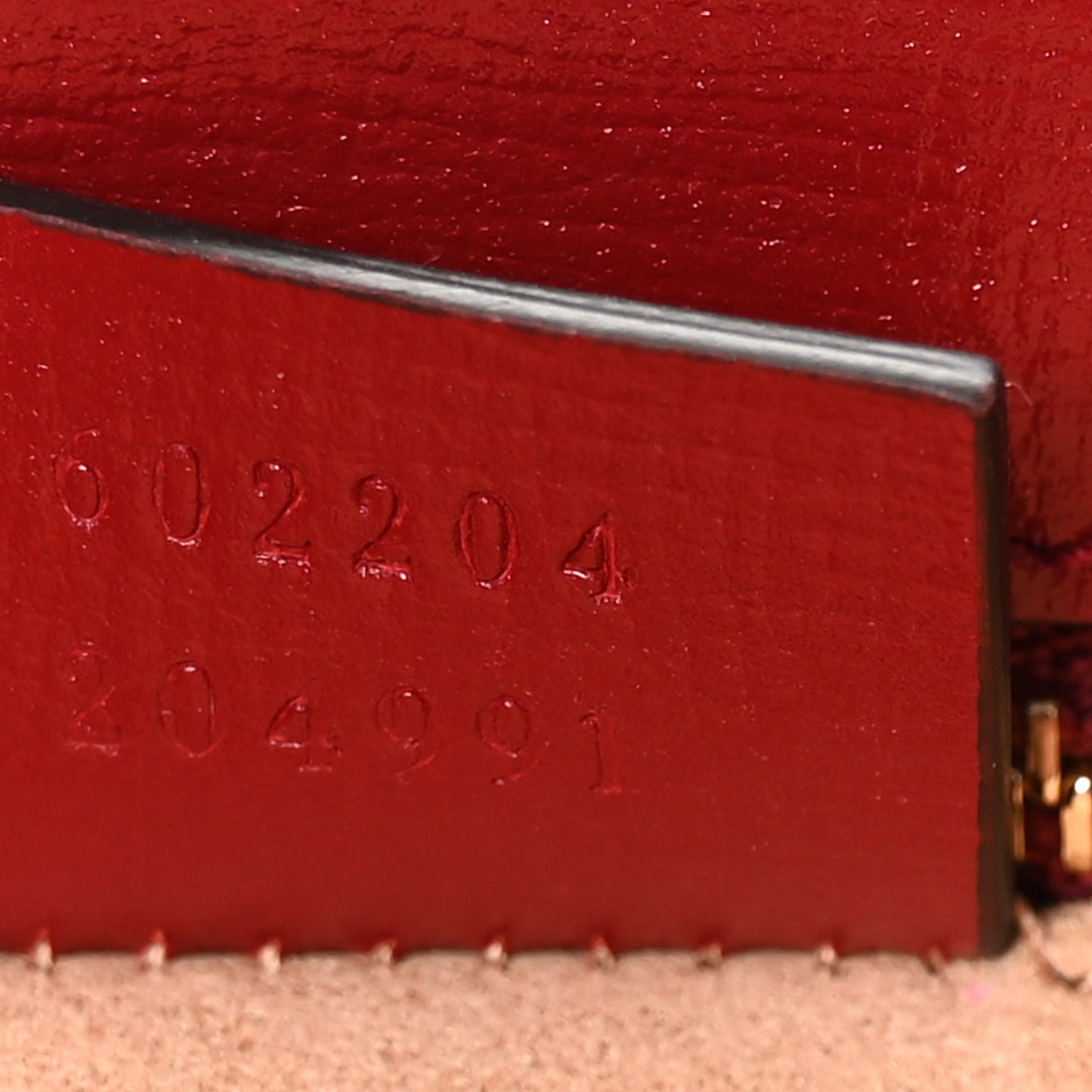 GG Supreme Monogram Azalea Calfskin Horsebit 1955 Shoulder Bag Beige Ebony New Cherry Red