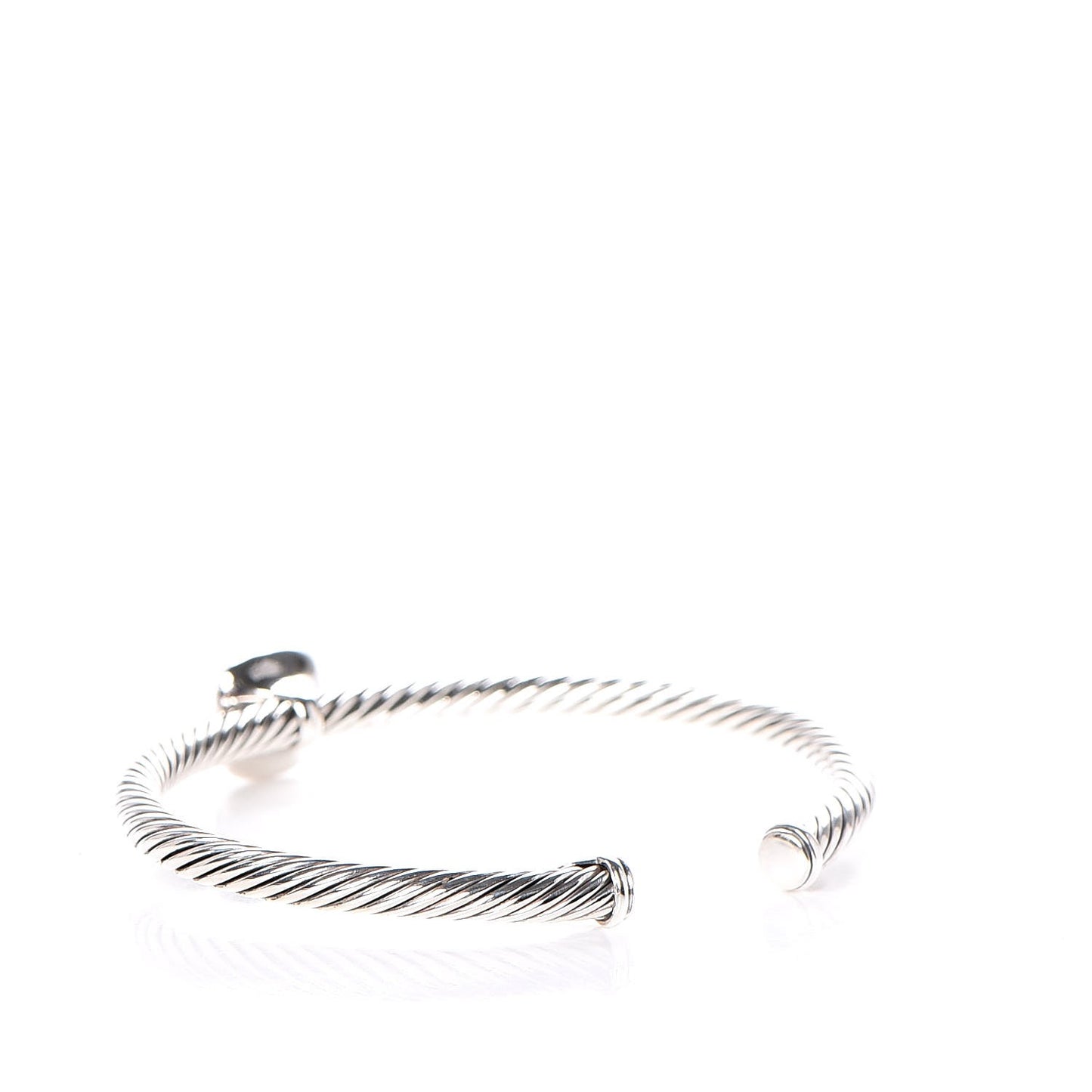 Sterling Silver Diamond Amethyst 4mm Noblesse Cable Bracelet