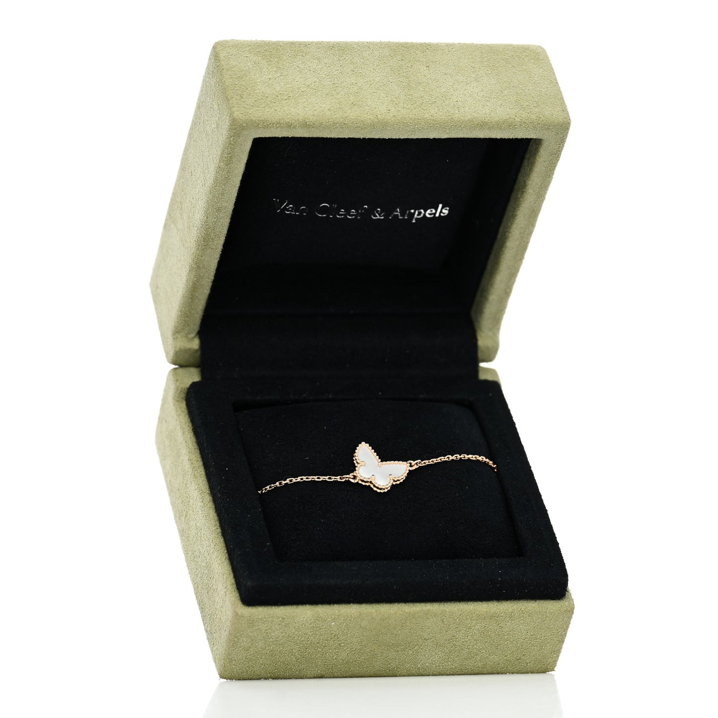 18K Yellow Gold Mother of Pearl Sweet Alhambra Butterfly Bracelet