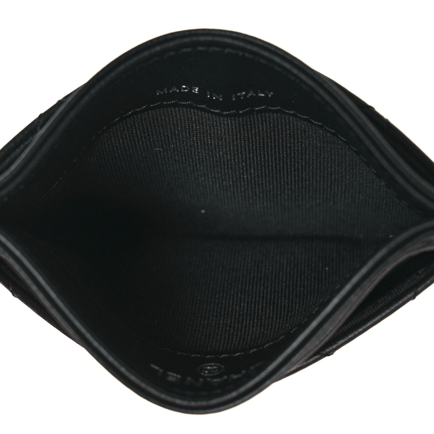 Chanel Lambskin Glitter Quilted Card Holder Black 5 of 10