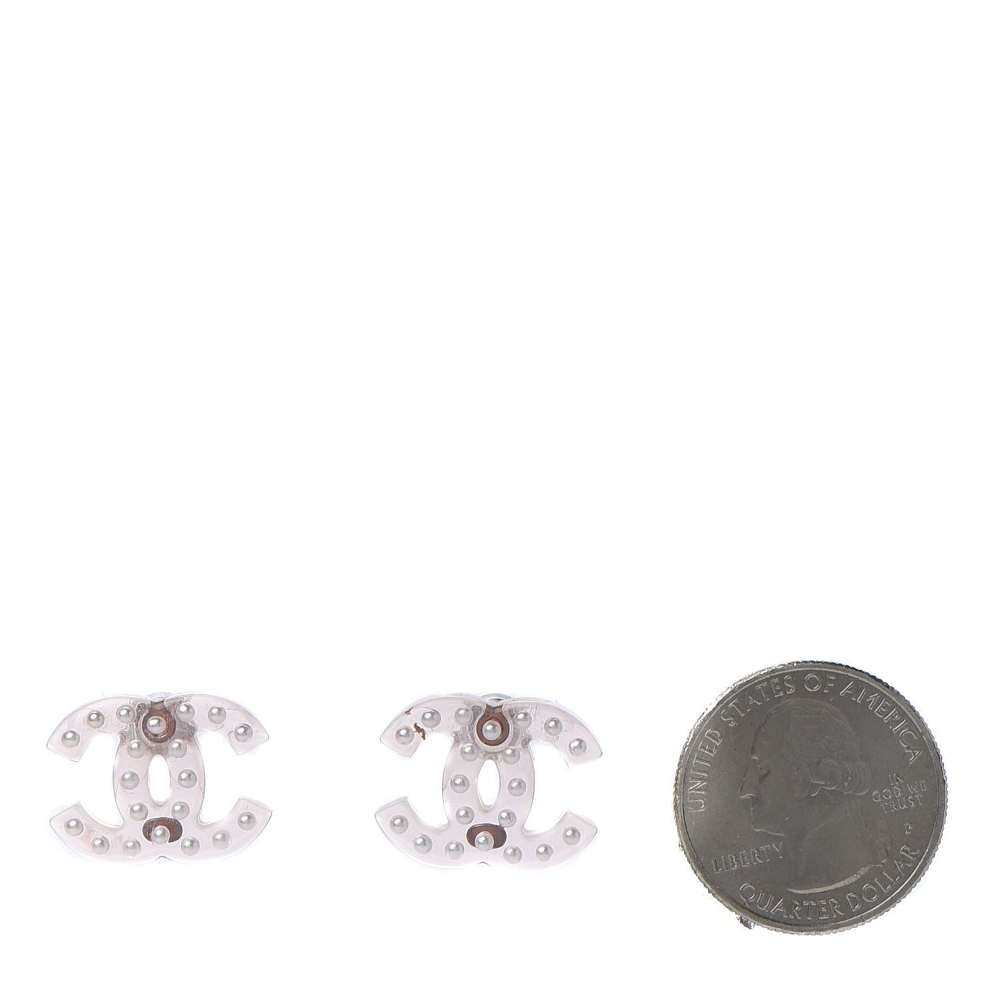 Crystal Resin CC Earrings Pink