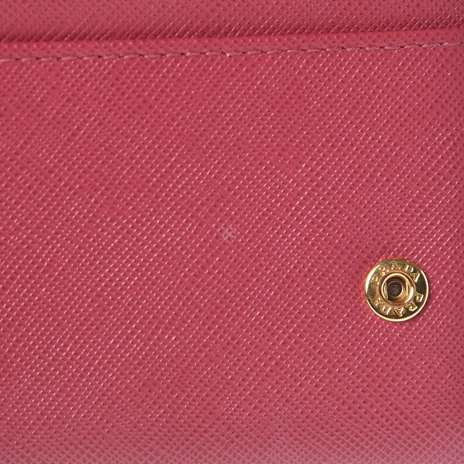 Prada Saffiano Metal Oro Chain Wallet Peonia 11 of 11