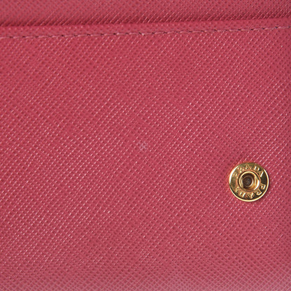 Prada Saffiano Metal Oro Chain Wallet Peonia 11 of 11