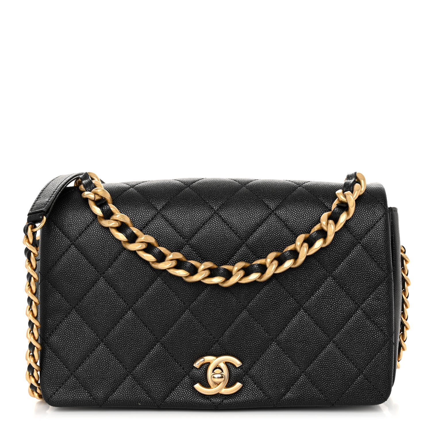 Chanel Caviar Quilted Medium Fashion Therapy Flap Bag Black 1 of 10