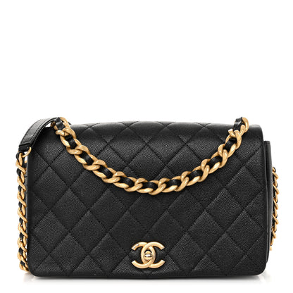 Chanel Caviar Quilted Medium Fashion Therapy Flap Bag Black 1 of 10