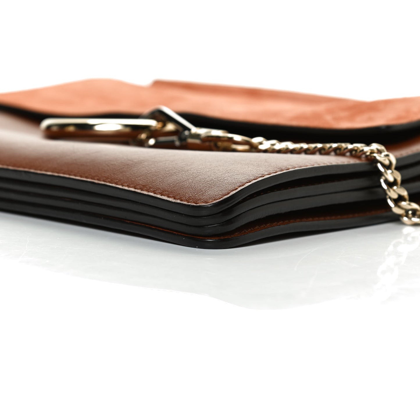 Suede Calfskin Medium Faye Shoulder Bag Tobacco