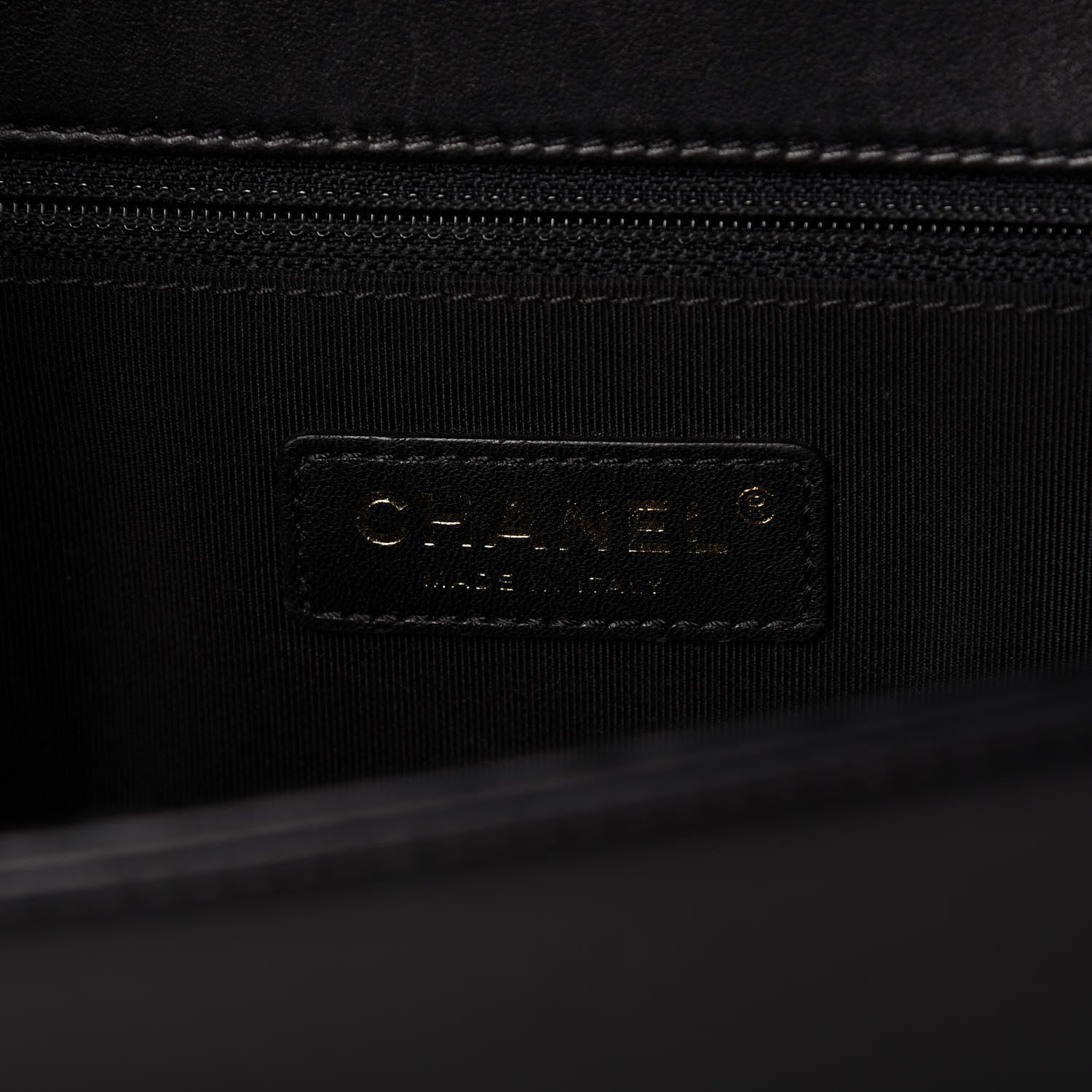 Chanel Lambskin Chevron Quilted New Medium Boy Flap Black 8 of 10