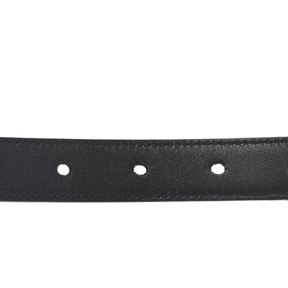 Saint Laurent Smooth Calfskin Monogram Square Buckle Belt 90 36 Black 3 of 5