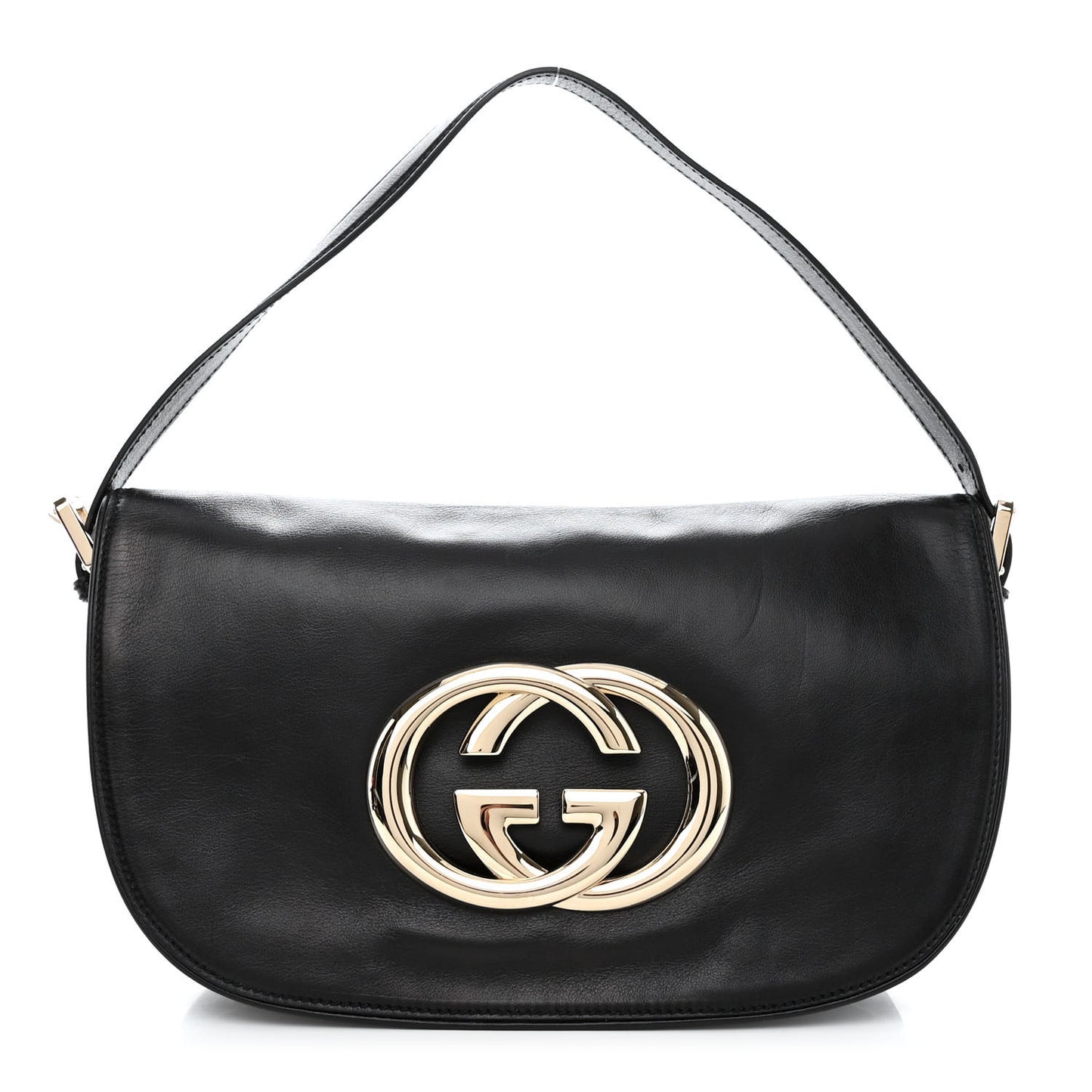 Calfskin Small Britt Shoulder Bag Black