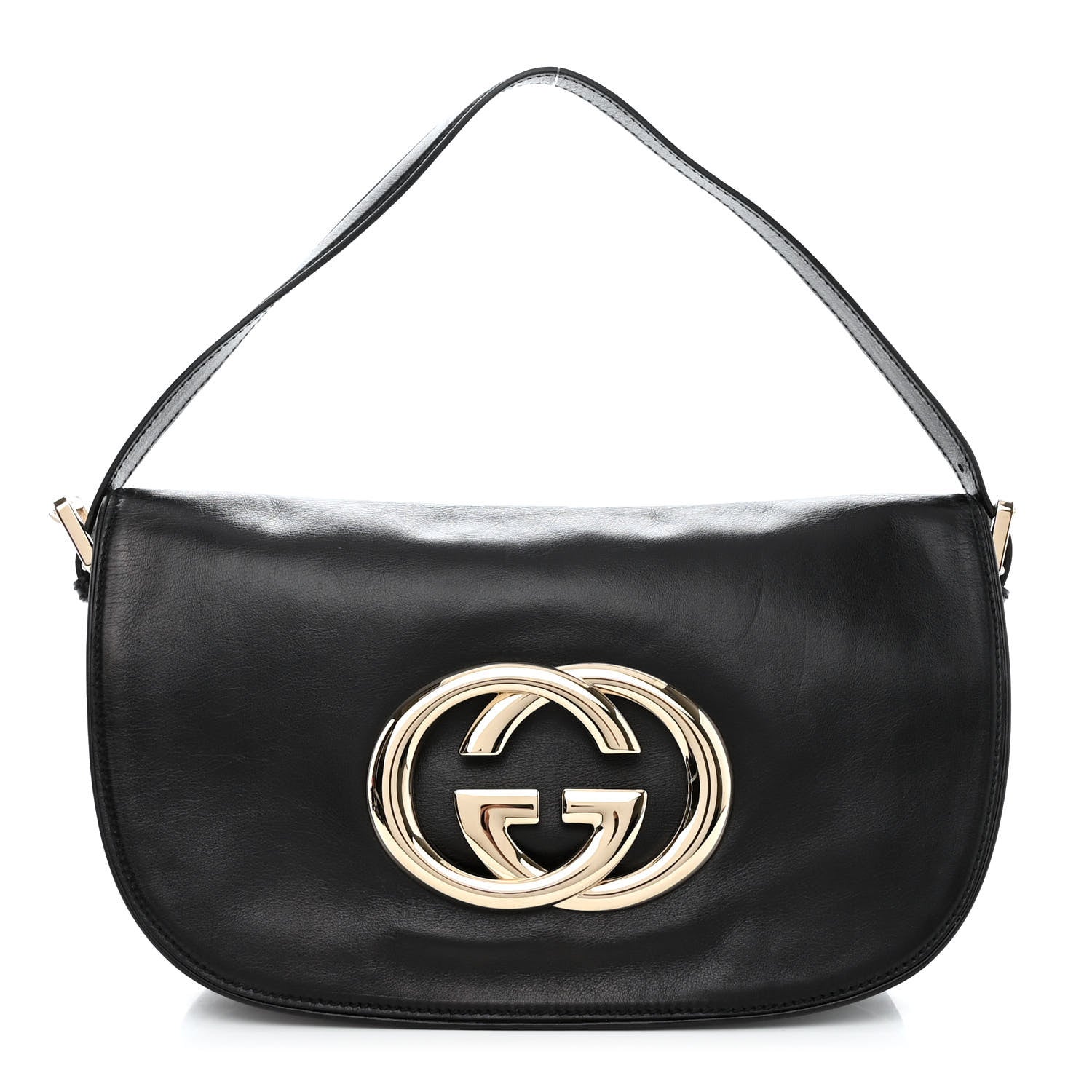 Gucci Calfskin Small Britt Shoulder Bag Black 1 of 9