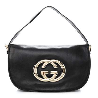 Gucci Calfskin Small Britt Shoulder Bag Black 1 of 9
