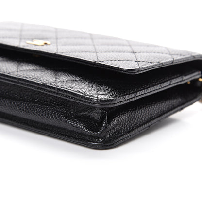 Chanel Caviar Quilted Wallet On Chain WOC Black 10 of 10