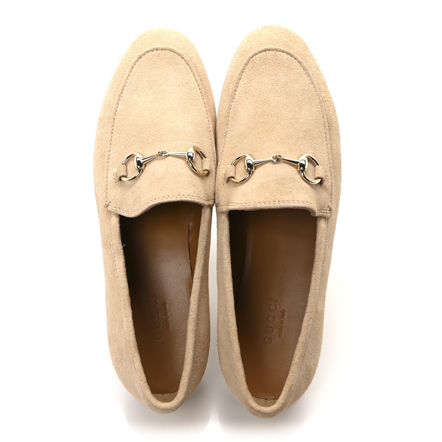 Gucci Suede Horsebit Womens Jordaan Loafers 36 Pink Sand 2 of 10