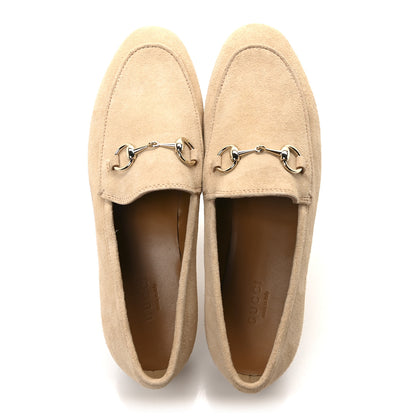 Gucci Suede Horsebit Womens Jordaan Loafers 36 Pink Sand 2 of 10