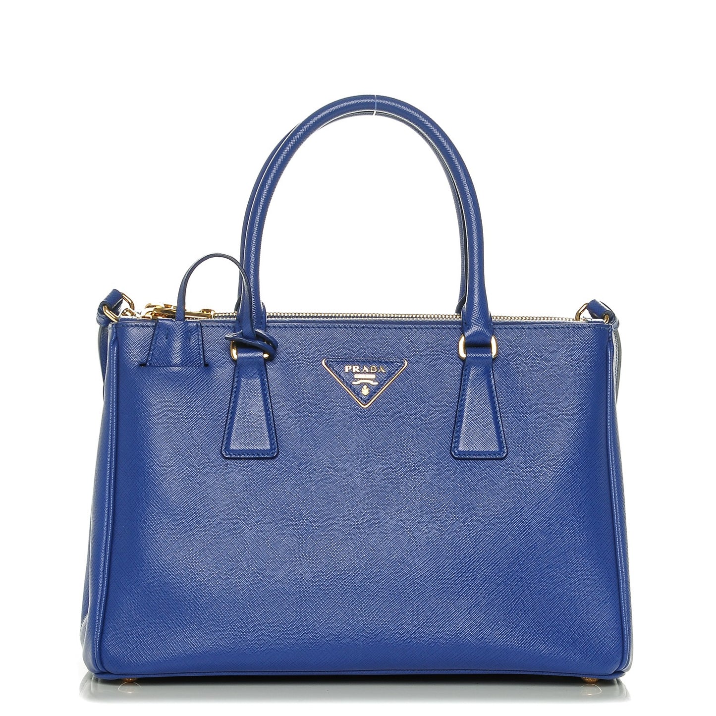 Saffiano Small Galleria Double Zip Tote Royal