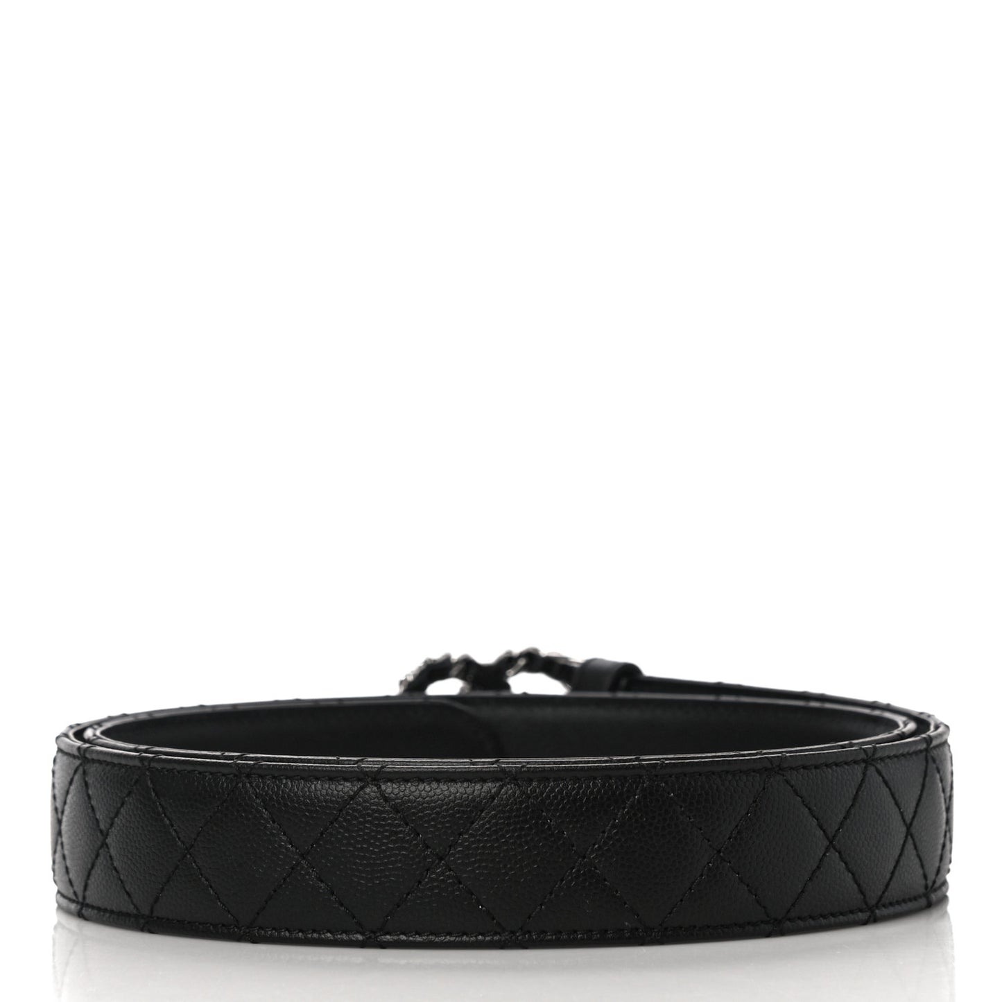 Caviar Quilted CC Chain Belt 95 38 Black