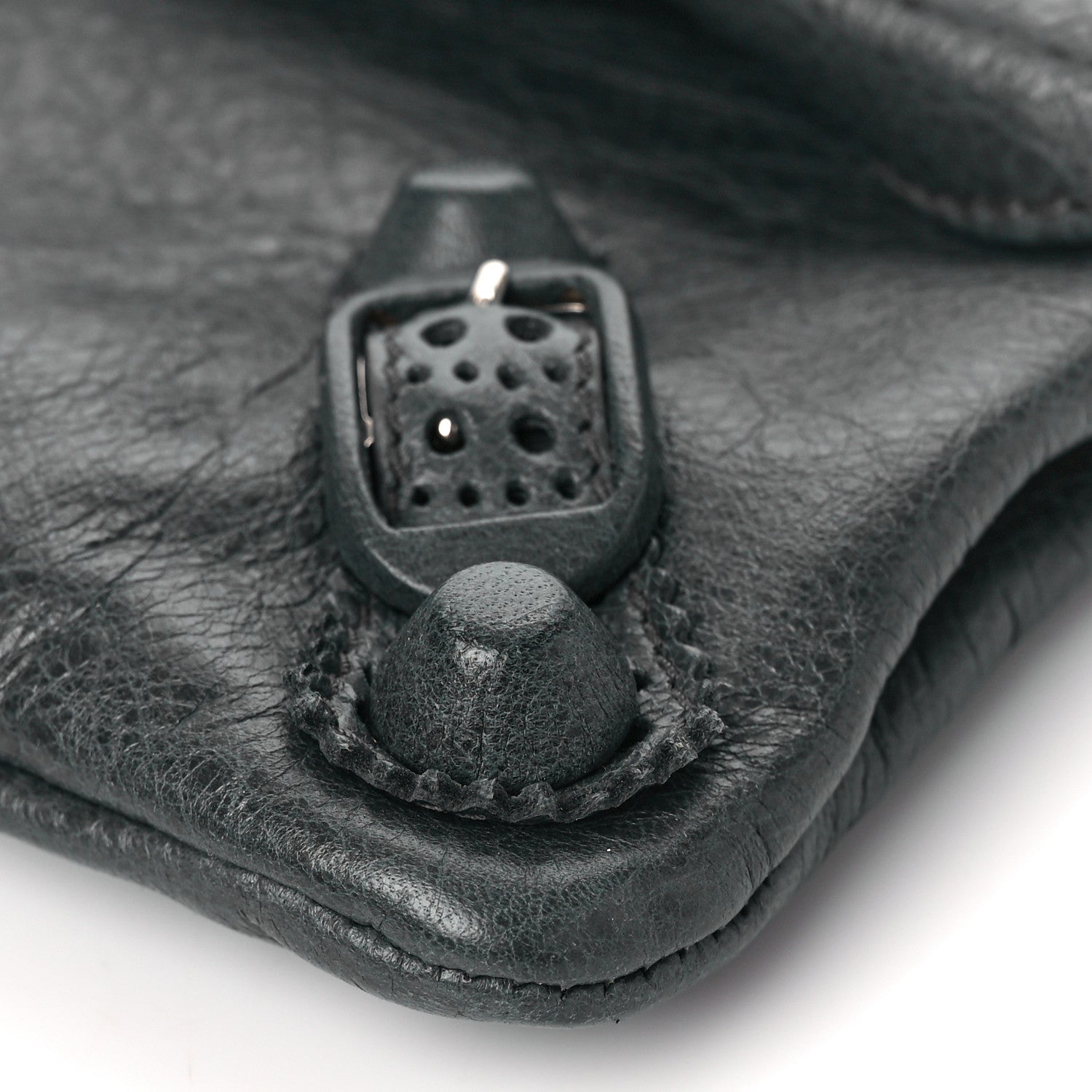 Balenciaga Agneau Giant Brogues Hardware Envelope Clutch Anthracite 9 of 9