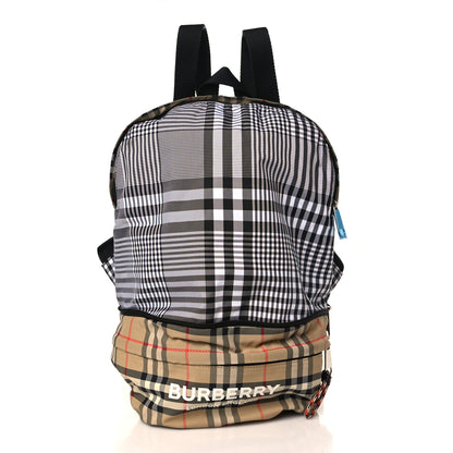 Burberry Nylon Rex Vintage Check Convertible Backpack Bum Bag Archive Beige Grey 1 of 10