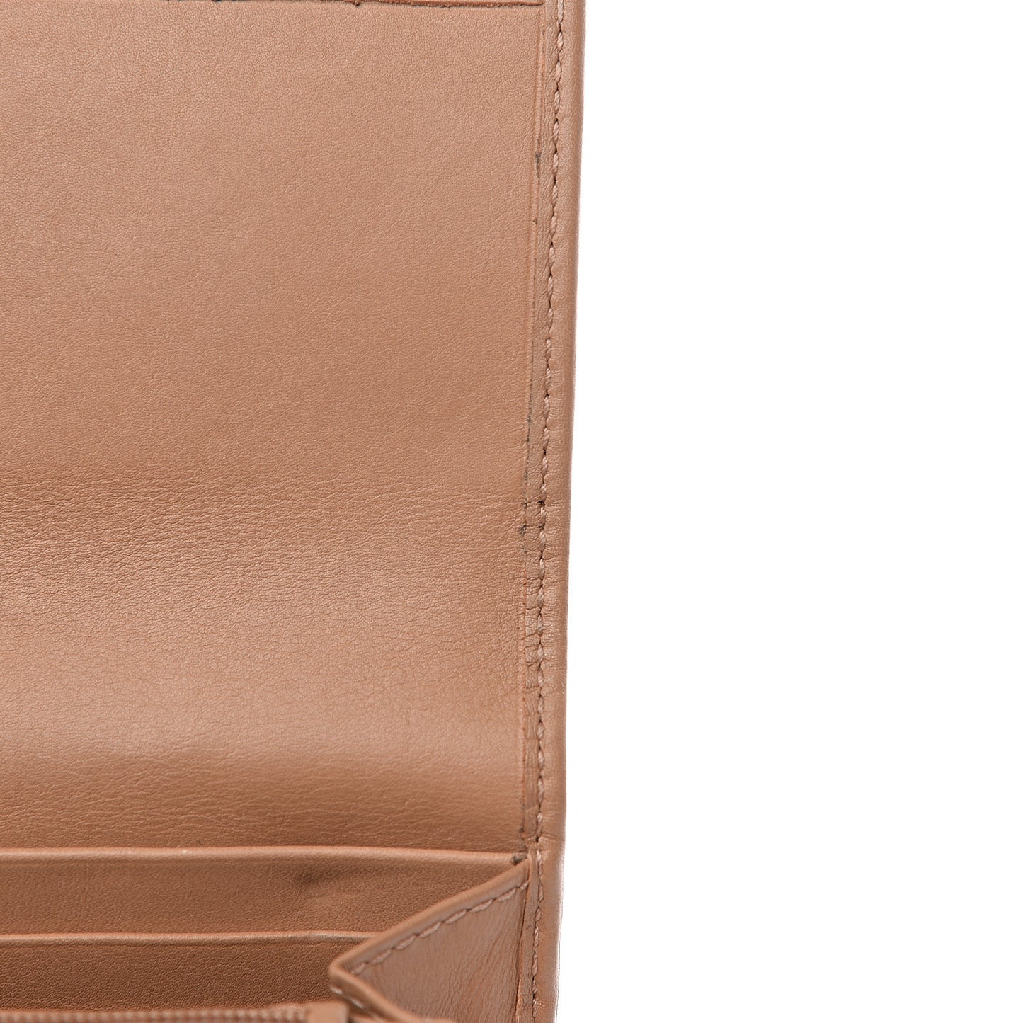 Calfskin Lovely Heart Continental Wallet Rose Beige