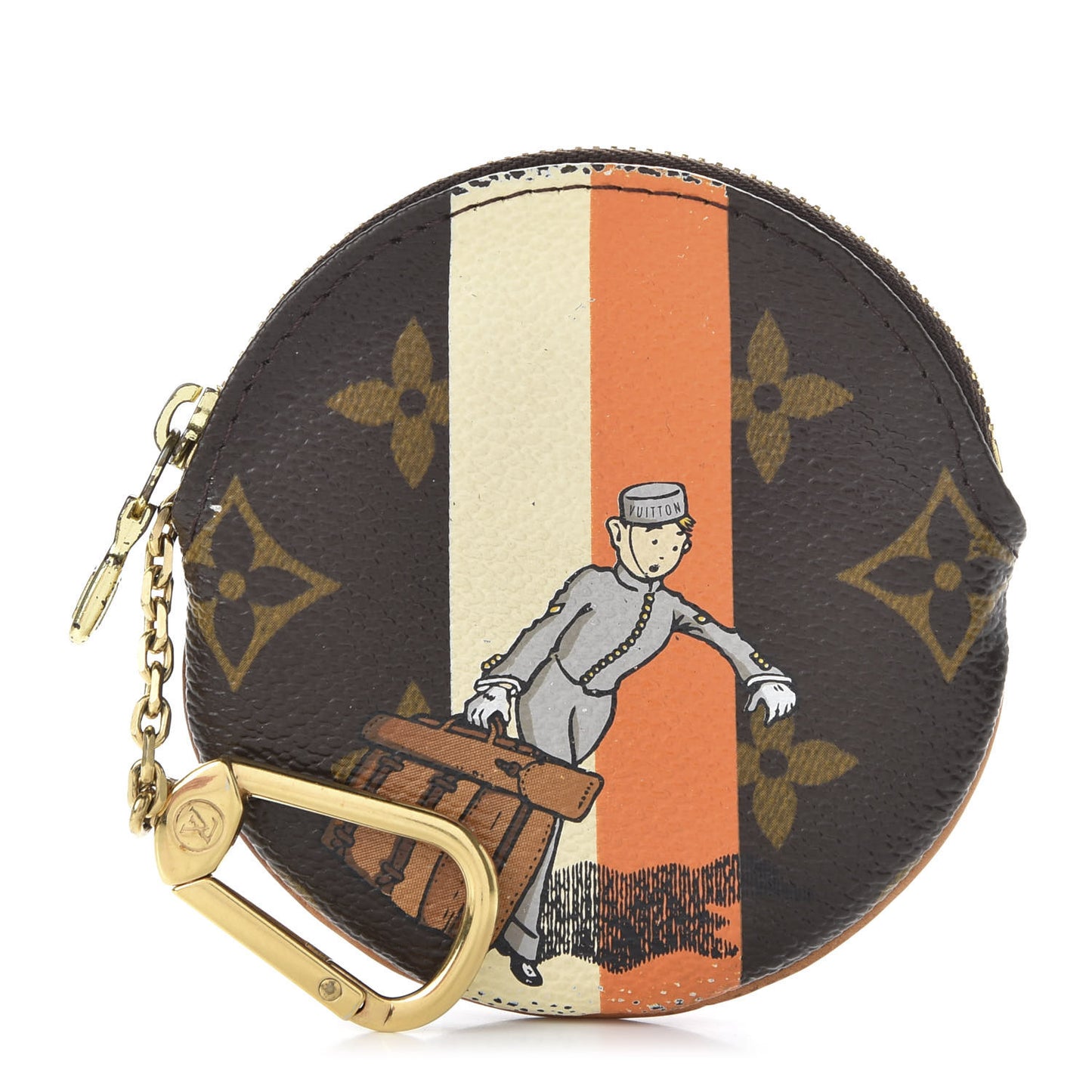 Monogram Groom Round Coin Purse