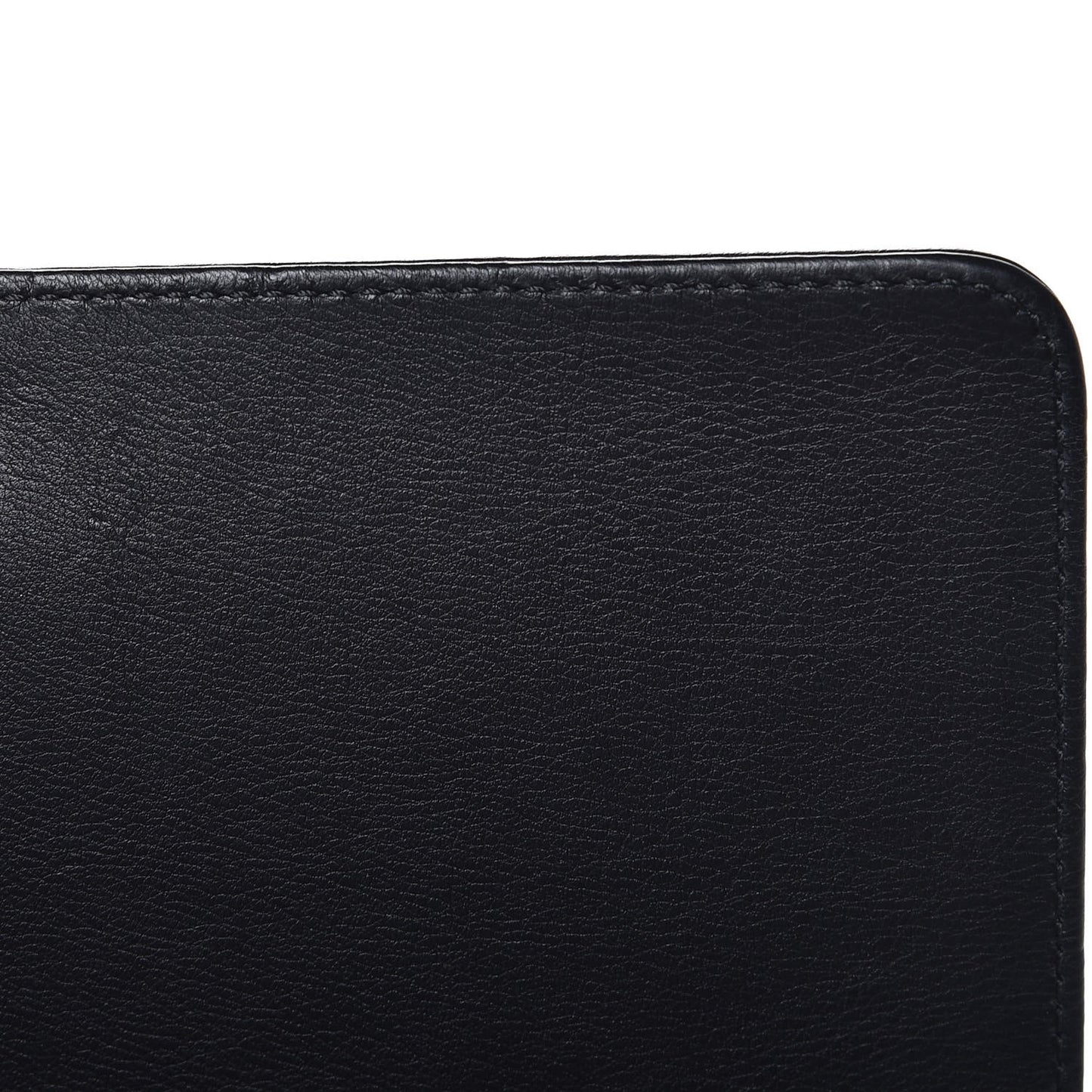 Calfskin Double Stitch Medium Boy Flap Black