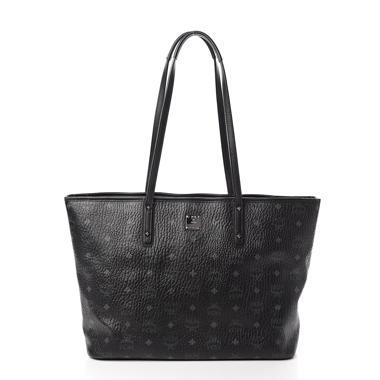 Visetos Medium Anya Zip Top Shopper Tote Black