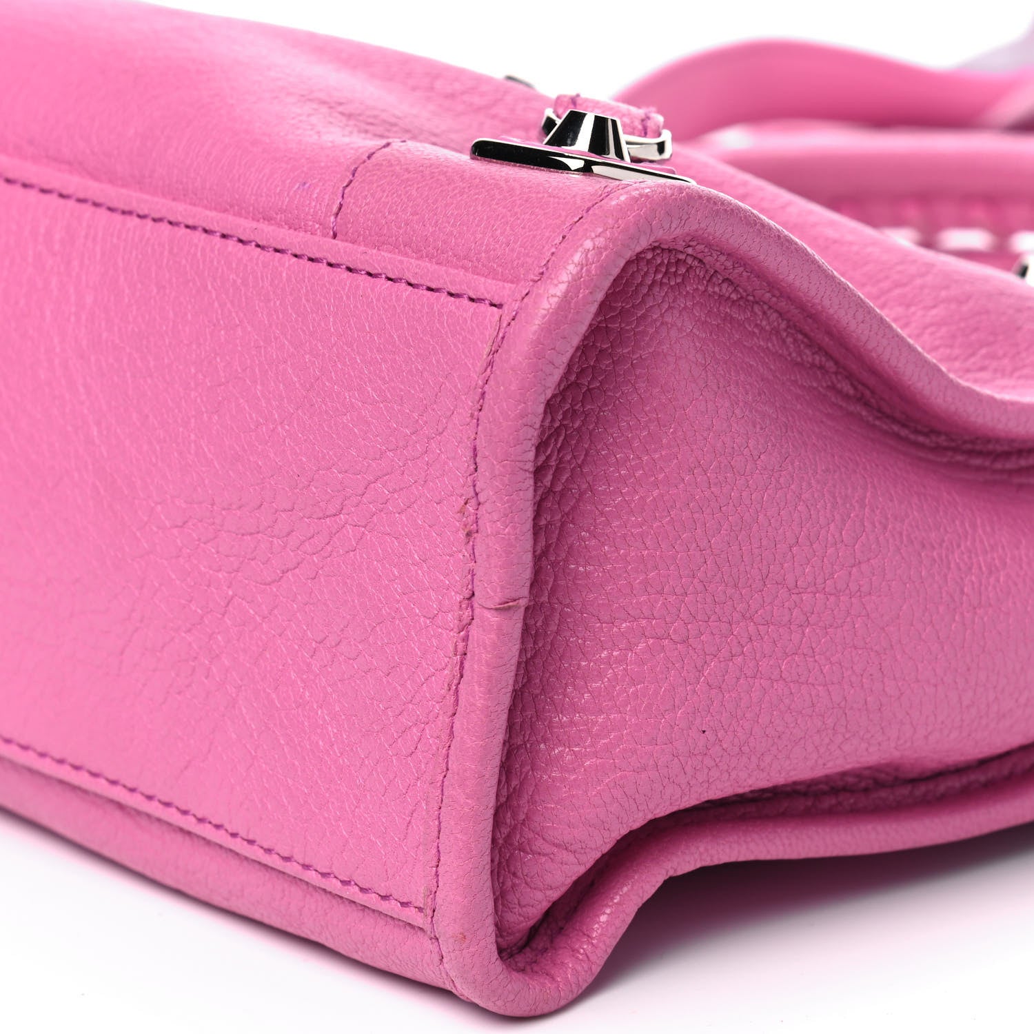 Balenciaga Chevre Silver Metallic Edge Hardware S City Pink 6 of 8
