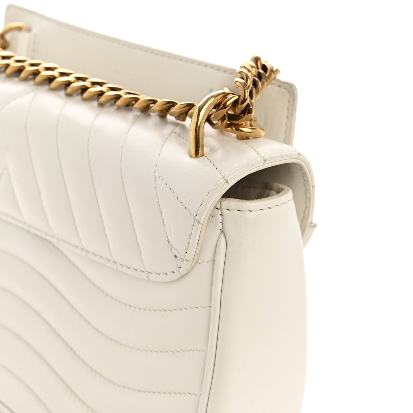 Calfskin New Wave Chain PM White