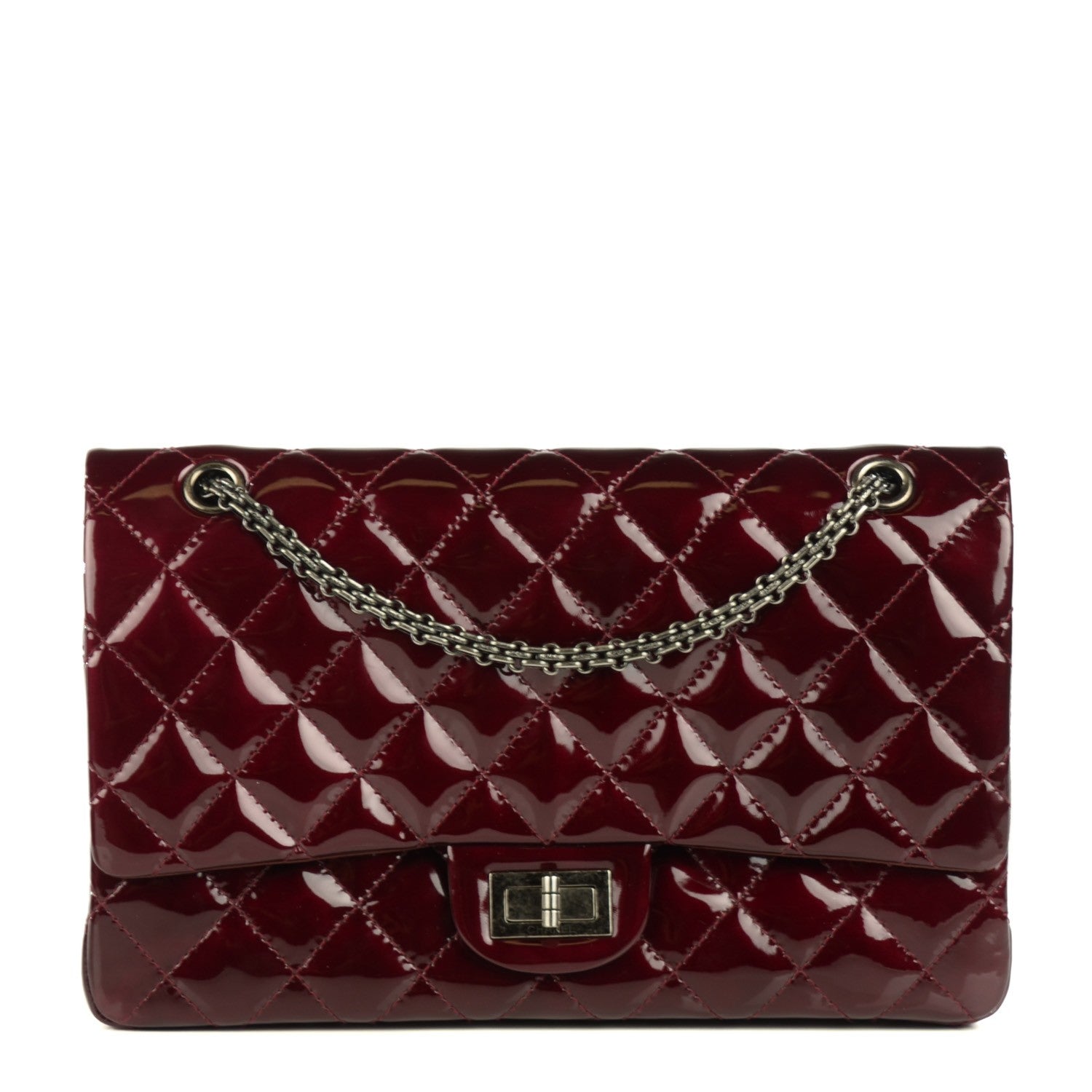 Chanel Patent Quilted 2.55 Reissue 227 Bordeaux 1 of 7