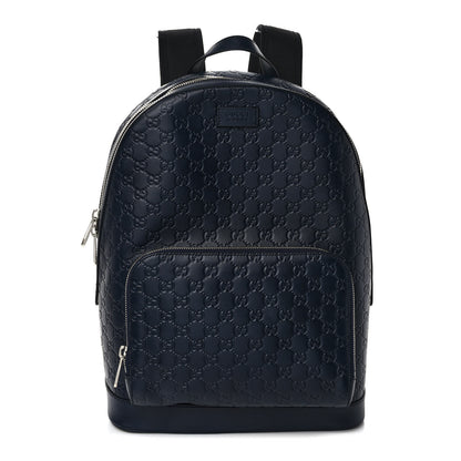 Gucci Guccissima Signature Day Backpack Blue 1 of 10