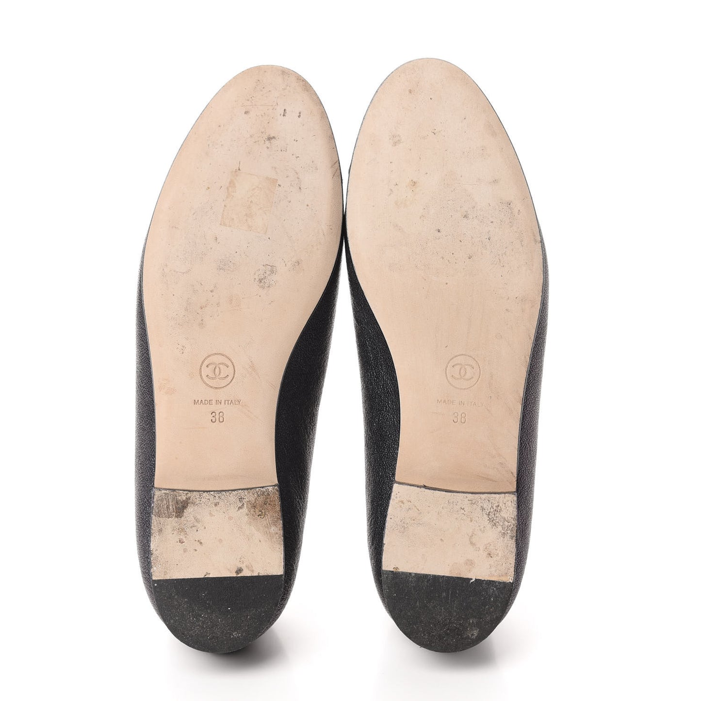 Caviar CC Cap Toe Ballerina Flats 38 Black