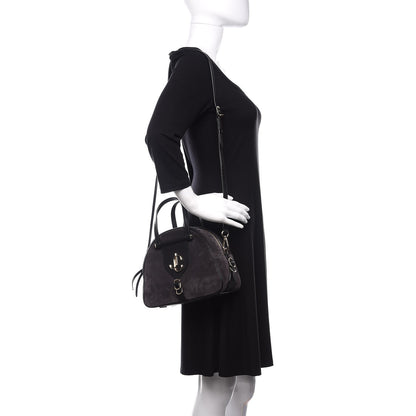 Jimmy Choo Suede Small Varenne Bowling Bag Dusk 2 of 11