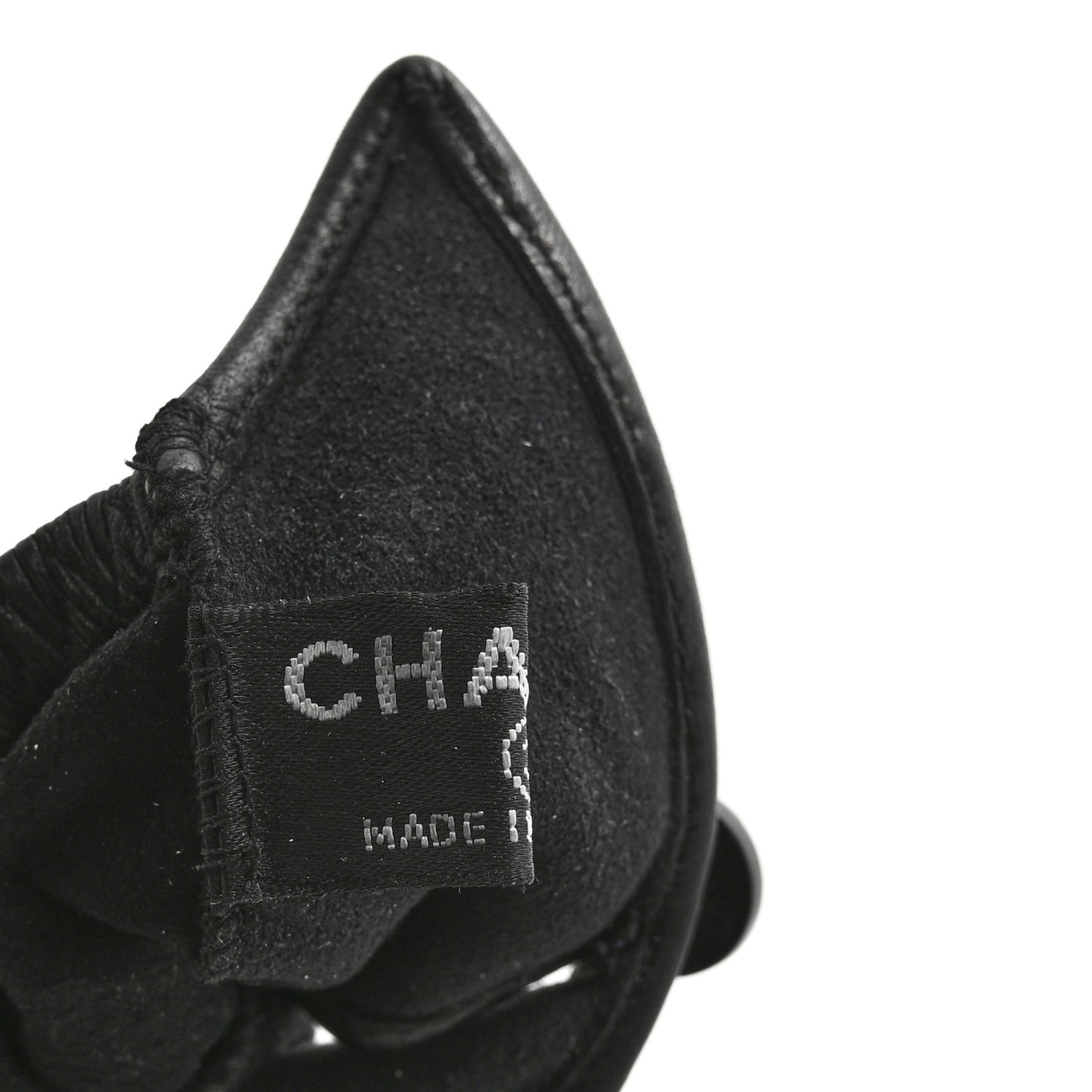 Lambskin Crystal Fingerless Gloves 6 Black
