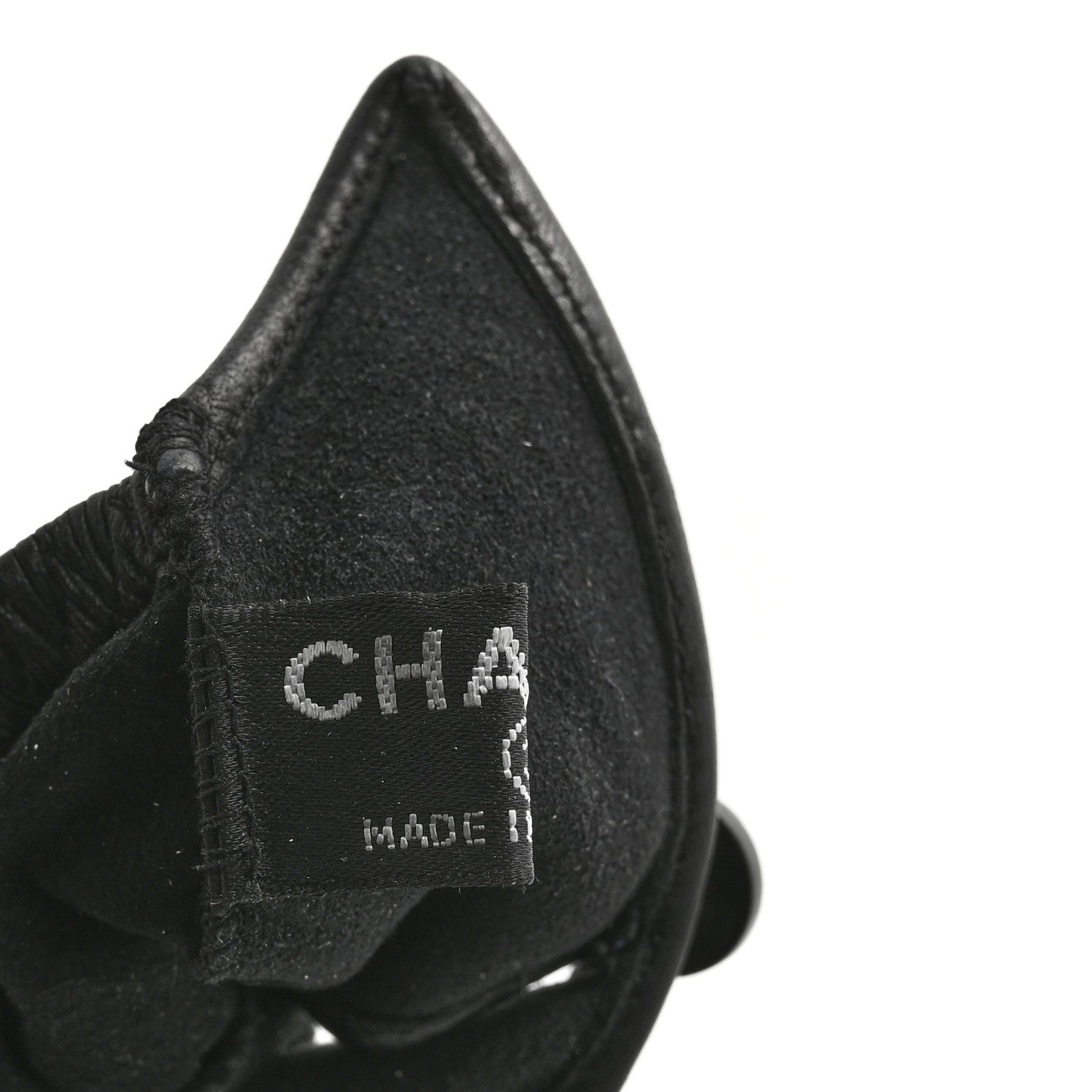 Chanel Lambskin Crystal Fingerless Gloves 6 Black 3 of 3
