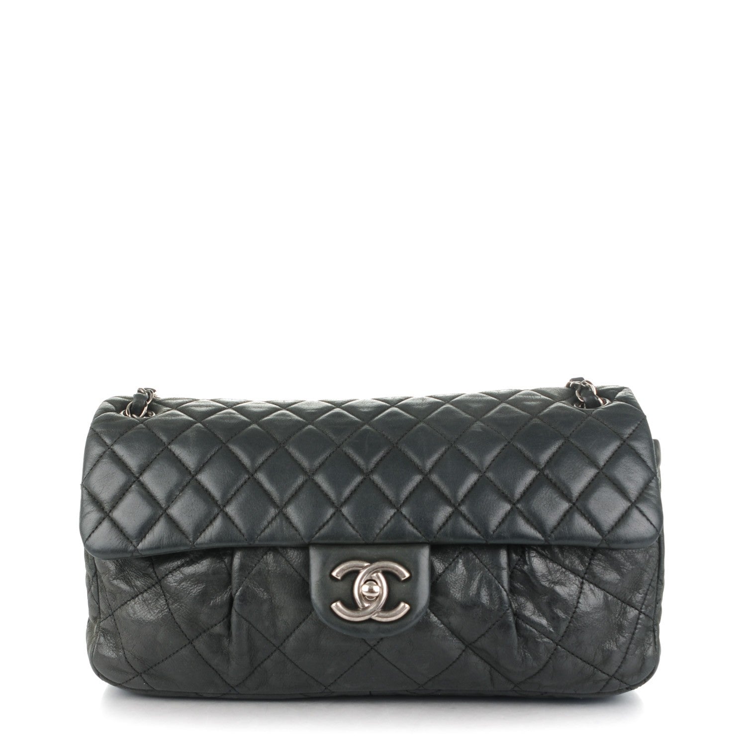 Chanel Iridescent Calfskin Large Chic Quilt Flap Black 1 of 8
