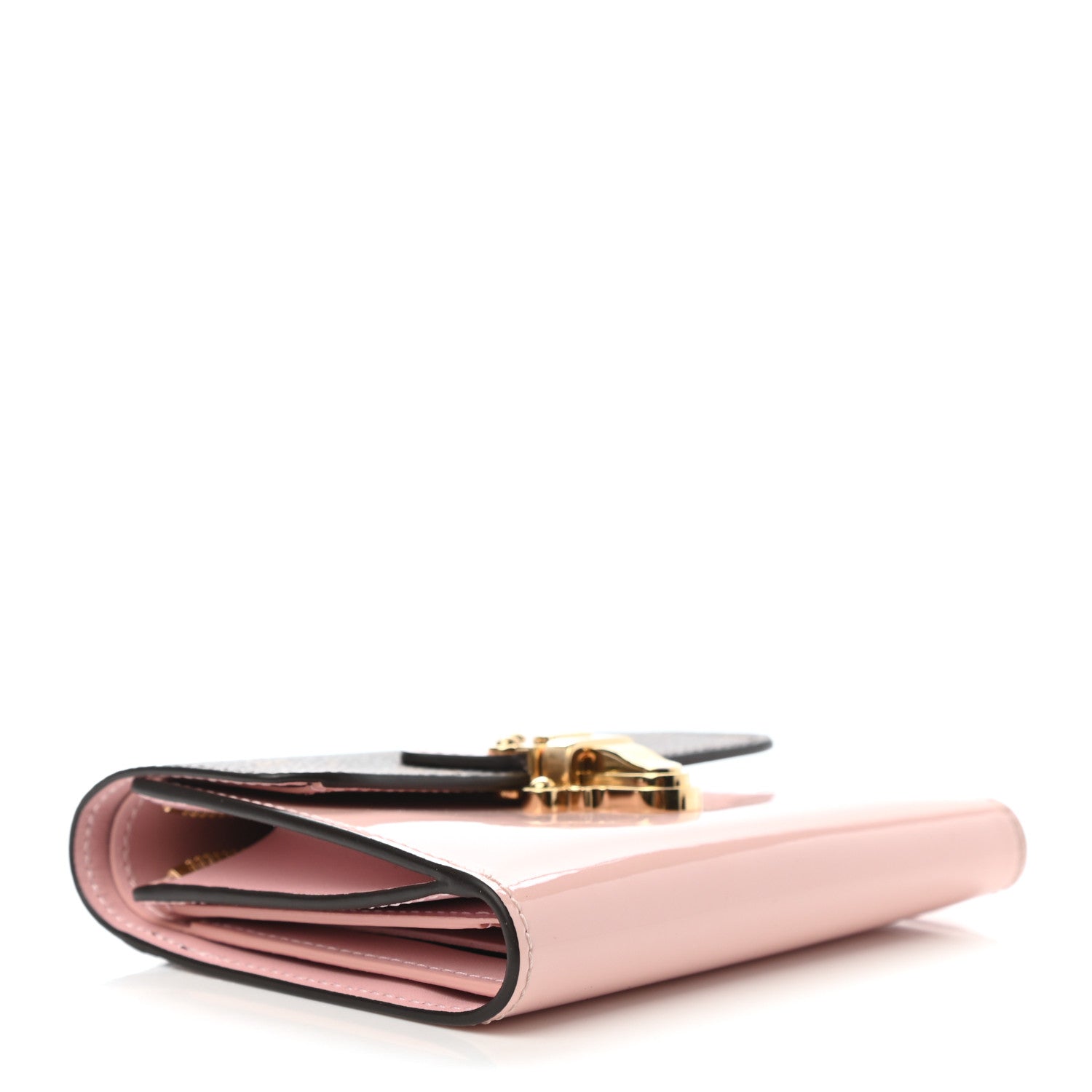 Louis Vuitton Patent Calfskin Monogram Cherrywood Compact Wallet Rose Ballerine 4 of 7